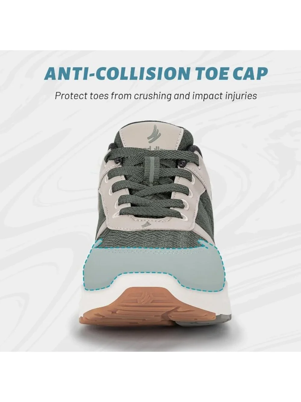 Men's Olive Trekking Shoes Casual Solid Low Top Closed Toe Non Slip Sneakers